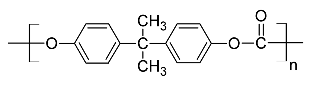 Chemical formula of polycarbonate